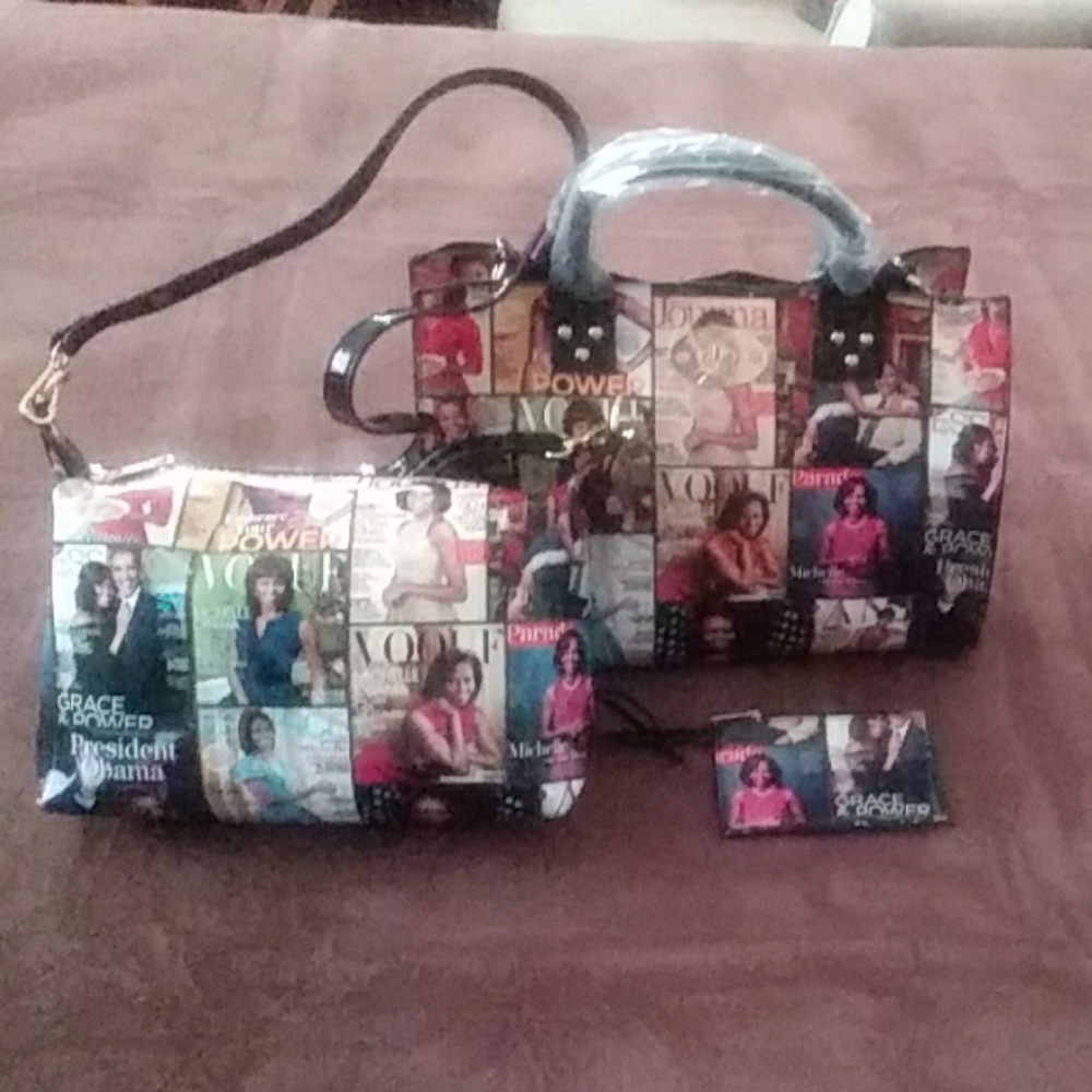 Obama Magazine Cover Collage 3-in-1 Satchel & Cros